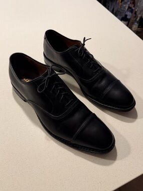 Allen Edmonds Park Avenue Cap Toe Oxford Classic Black Leather Dress Shoes - Men